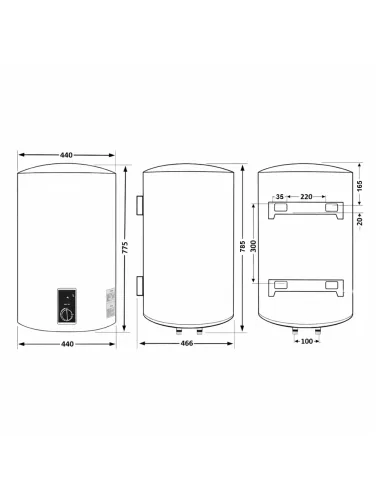 Бойлер вертикальный Thermo Alliance 80 литров D80V20J3(D)KВ Black, сухой ТЭН
