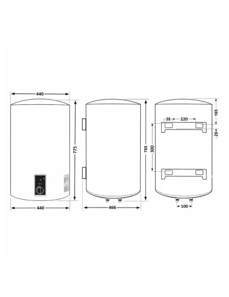Бойлер вертикальный Thermo Alliance 80 литров D80V20J3(D)KВ Black, сухой ТЭН