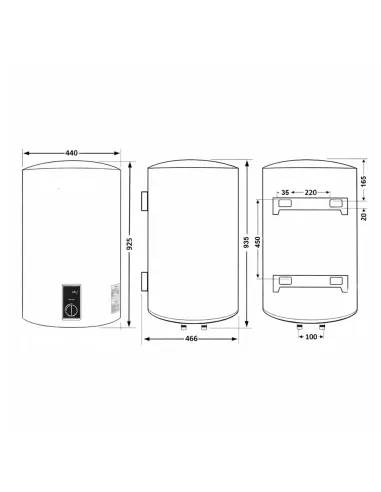 Бойлер вертикальный Thermo Alliance 100 литров D100V20J3(D)KВ Black, сухой ТЭН