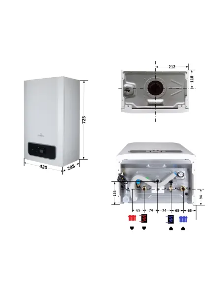 Котел газовый навесной Thermo Alliance Ewa System 24 кВт, одноконтурный, конденсационный