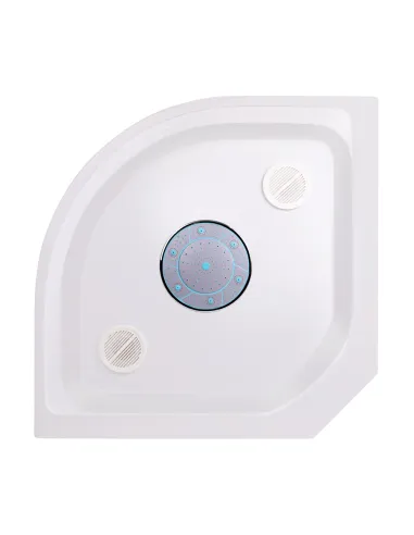 Гидробокс с низким поддоном Lidz Tani SB100x100.SAT.LOW.GR, полукруглый, стекло тонированное 4 мм