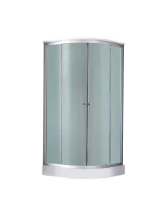 Гидробокс с низким поддоном Lidz Tani SB100x100.SAT.LOW.FR, полукруглый, стекло Frost 4 мм