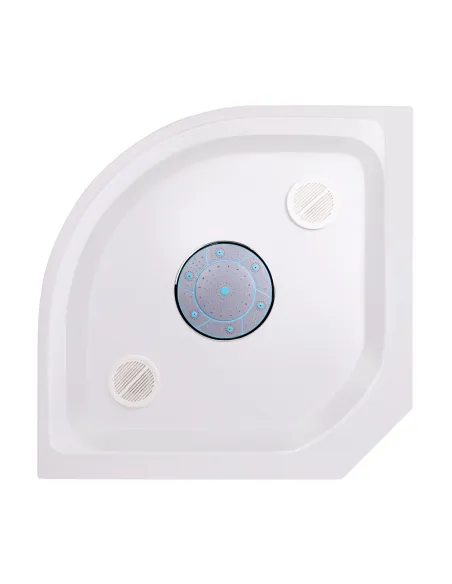 Гидробокс с низким поддоном Lidz Tani SB100x100.SAT.LOW.FR, полукруглый, стекло Frost 4 мм