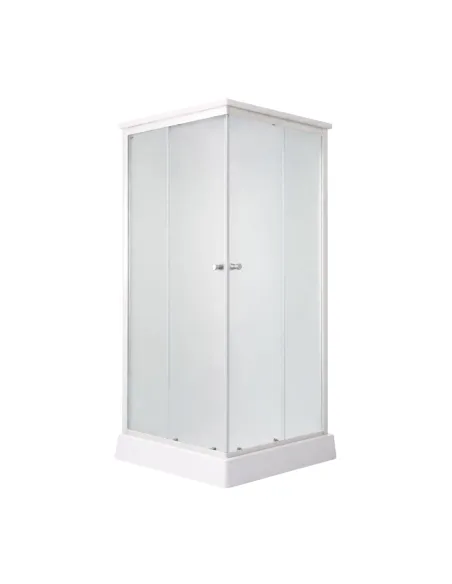 Гидробокс с низким поддоном Lidz Kubis SB90x90.SAT.LOW.FR, квадратный, стекло Frost 4 мм