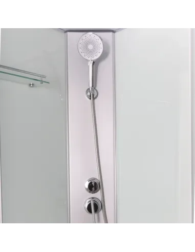 Гидробокс с низким поддоном Lidz Kubis SB90x90.SAT.LOW.FR, квадратный, стекло Frost 4 мм