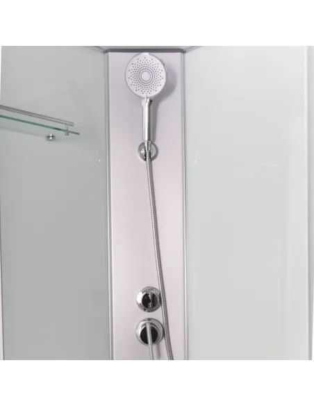 Гидробокс с низким поддоном Lidz Kubis SB90x90.SAT.LOW.FR, квадратный, стекло Frost 4 мм
