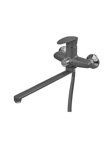 Смеситель для ванны Plamix CEZAR-006 EURO SET Graphite PM0691, с душевым набором