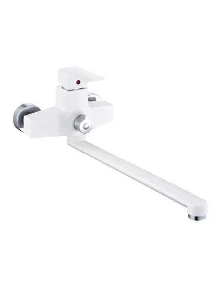 Смеситель для ванны Plamix Kubus-006 Euro Set White PM0738, с душевым набором