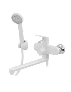 Смеситель для ванны Plamix Lucas-006 EURO SET White PM0709, с душевым набором