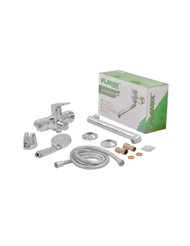 Смеситель для ванны Plamix Lucas-006 EURO SET Chrome PM0710, с душевым набором