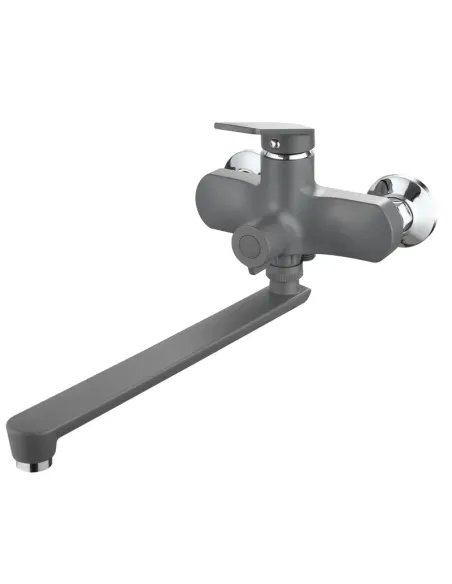 Смеситель для ванны Plamix Lucas-006 Euro SET Graphite PM6101, с душевым набором