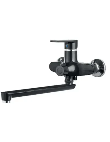 Смеситель для ванны Plamix OSCAR-006 EURO SET Black MX1896, с душевым набором