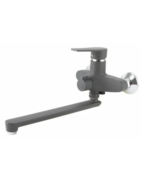 Смеситель для ванны Plamix Oscar-006 Euro SET Graphite PM6098, с душевым набором