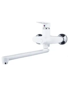 Смеситель для ванны Plamix OSCAR-006 EURO SET White MX1895, с душевым набором