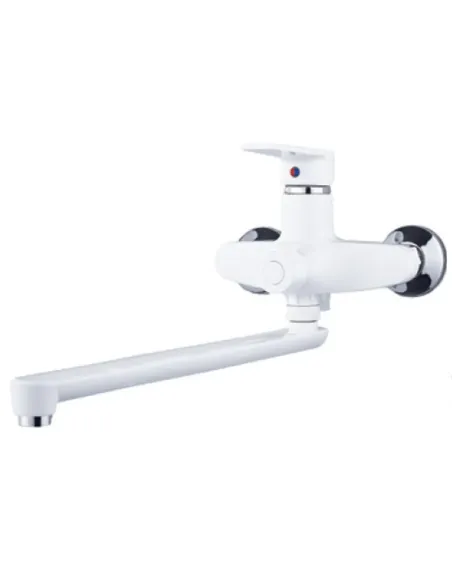 Смеситель для ванны Plamix OSCAR-006 EURO SET White MX1895, с душевым набором