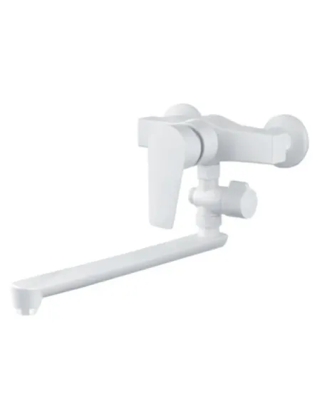 Смеситель для ванны Plamix OSCAR-006 SET White PM0703, с душевым набором