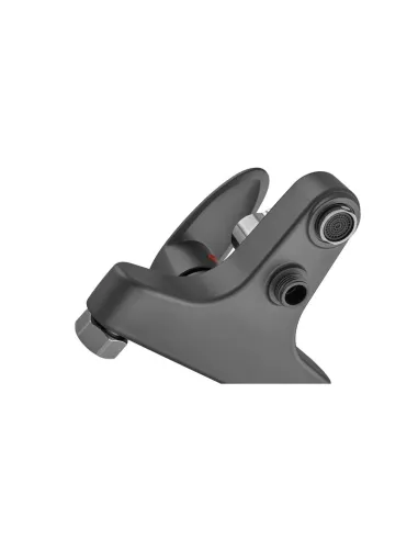 Смеситель для ванны Plamix CEZAR-009 EURO SET Graphite PM0694, с душевым набором