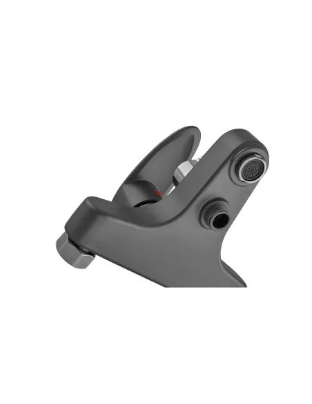 Смеситель для ванны Plamix CEZAR-009 EURO SET Graphite PM0694, с душевым набором