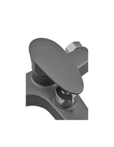 Смеситель для ванны Plamix CEZAR-009 EURO SET Graphite PM0694, с душевым набором