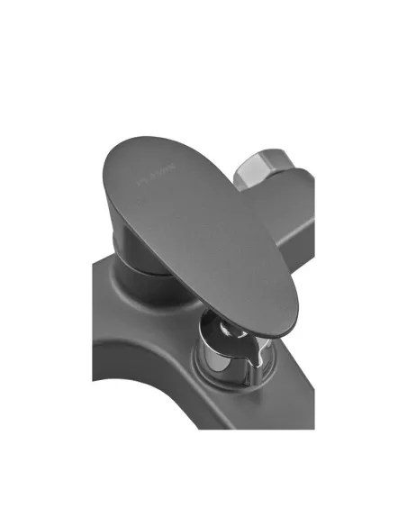 Смеситель для ванны Plamix CEZAR-009 EURO SET Graphite PM0694, с душевым набором