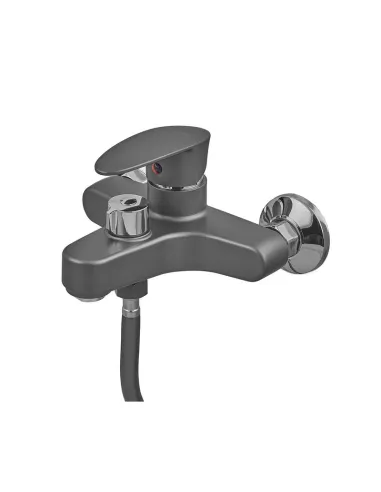 Смеситель для ванны Plamix CEZAR-009 EURO SET Graphite PM0694, с душевым набором