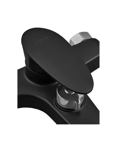 Смеситель для ванны Plamix CEZAR-009 EURO SET Matte Black PM0693, с душевым набором