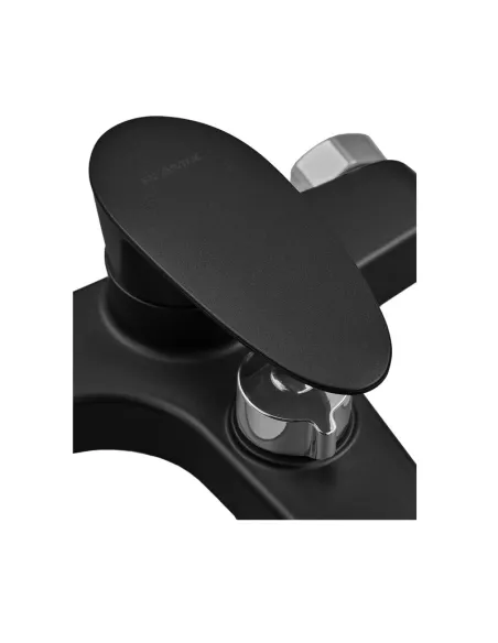 Смеситель для ванны Plamix CEZAR-009 EURO SET Matte Black PM0693, с душевым набором