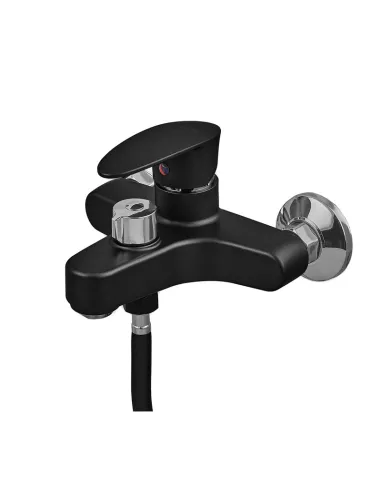 Смеситель для ванны Plamix CEZAR-009 EURO SET Matte Black PM0693, с душевым набором