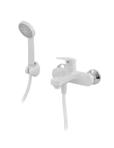 Смеситель для ванны Plamix Lucas-009 EURO SET White PM0708, с душевым набором