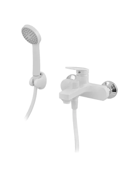 Смеситель для ванны Plamix Lucas-009 EURO SET White PM0708, с душевым набором