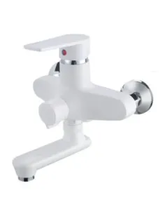 Смеситель для ванны Plamix OSCAR-008 EURO SET White PM0698, с душевым набором