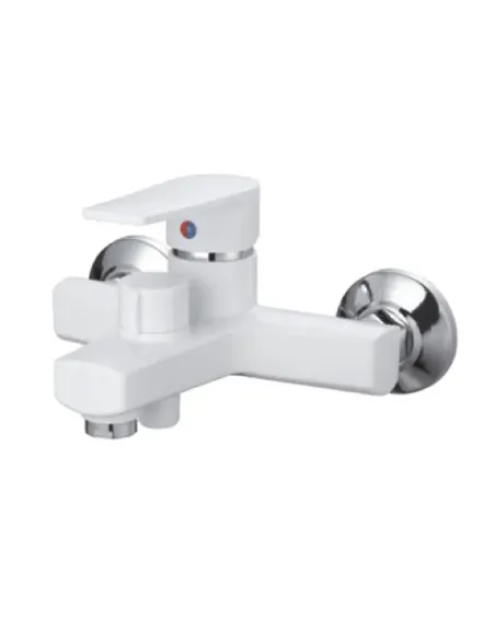 Смеситель для ванны Plamix OSCAR-009 EURO SET White PM0699, с душевым набором