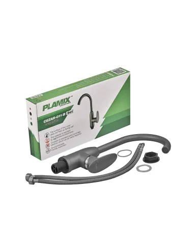 Смеситель для кухни Plamix CEZAR-011-B SET Graphite PM0695