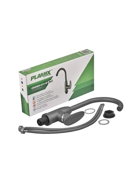 Смеситель для кухни Plamix CEZAR-011-B SET Graphite PM0695
