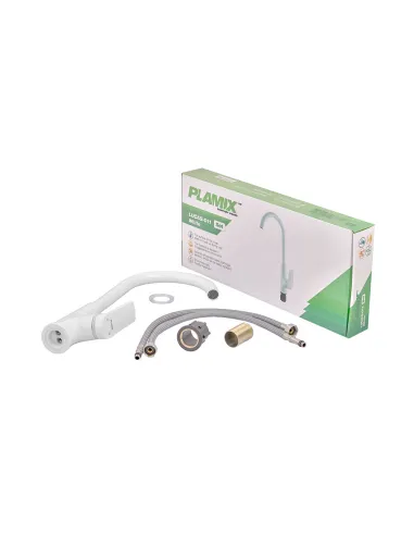 Смеситель для кухни Plamix Lucas-011 SET White PM0714