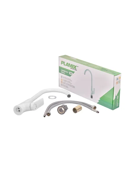 Смеситель для кухни Plamix Lucas-011 SET White PM0714
