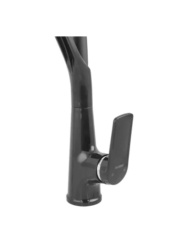 Смеситель для кухни с гибким изливом Plamix Lucas-017 SET BLACK REFL.Black PM0717, черный гофроизлив