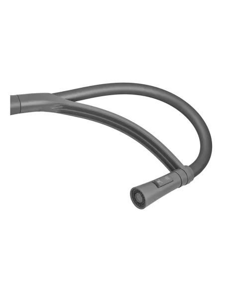 Смеситель для кухни с гибким изливом Plamix Lucas-017 SET Graphite Refl.Grey PM0723, серый гофроизлив