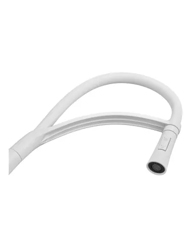 Смеситель для кухни с гибким изливом Plamix Lucas-017 SET White REFL.White PM0716, белый гофроизлив