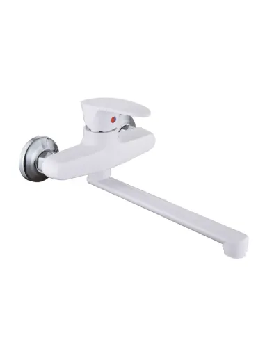 Смеситель для кухни Plamix Cezar-005 White PM0734 настенный