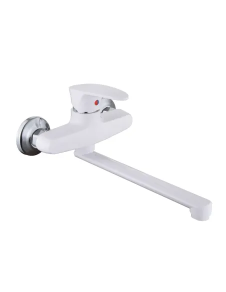 Смеситель для кухни Plamix Cezar-005 White PM0734 настенный