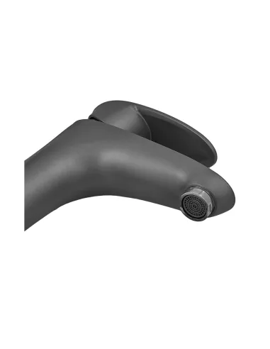 Смеситель для умывальника Plamix CEZAR-001 SET Graphite PM0688, однорычажный