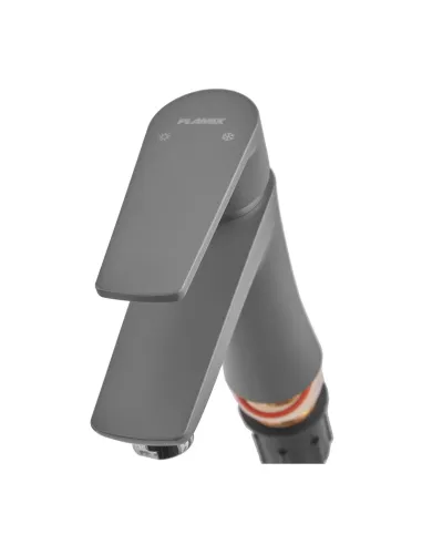 Смеситель для умывальника Plamix Oscar-001 Graphite PM6097, однорычажный