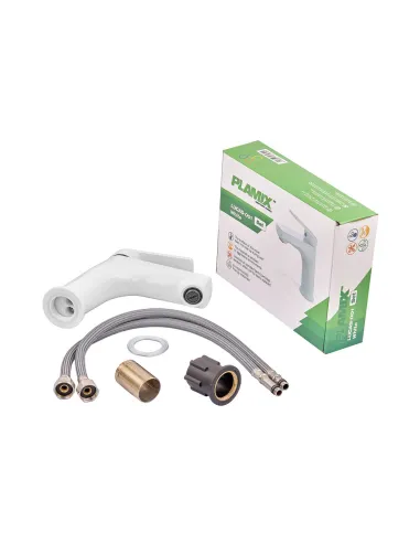 Смеситель для умывальника Plamix Lucas-001 SET White PM0706, однорычажный