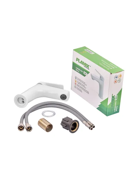 Смеситель для умывальника Plamix Lucas-001 SET White PM0706, однорычажный