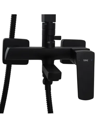 Душевая система Topaz Lexi TL 21122-H57-BL с изливом, черная, высота 155 см