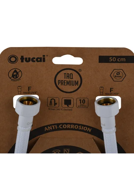 Шланг для подвода воды Tucai TAQ PREMIUM GRIF ACB HG-1212-500 209973 1/2x1/2 дюйма BВ, 0.5 метра
