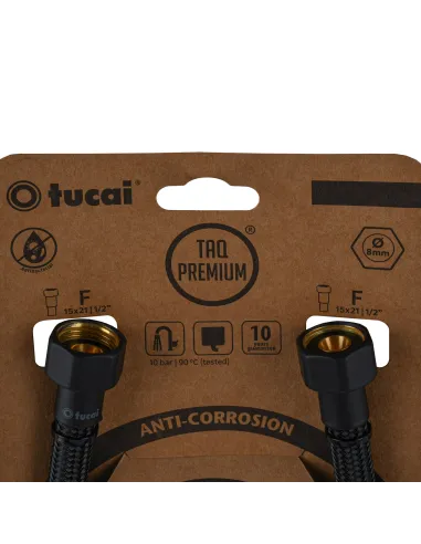 Шланг для подвода воды Tucai TAQ PREMIUM GRIF HG-1212-400 209969 1/2x1/2 дюйма BВ, 0.4 метра
