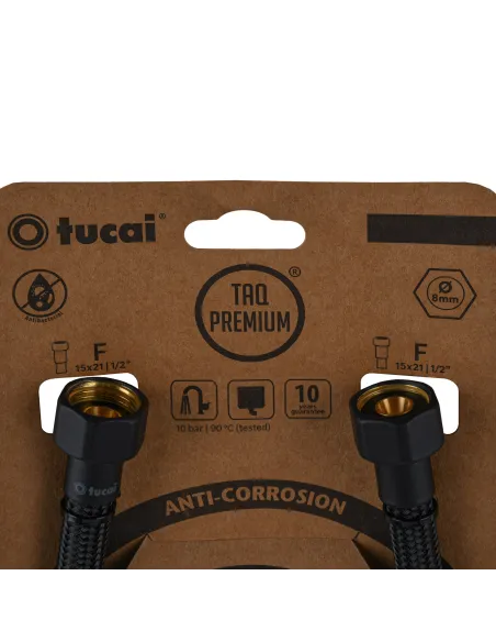 Шланг для подвода воды Tucai TAQ PREMIUM GRIF HG-1212-400 209969 1/2x1/2 дюйма BВ, 0.4 метра