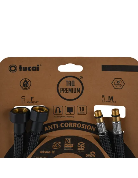 Шланг для смесителя Tucai TAQ PREMIUM GRIF 210393 М10 х 1/2 дюйма, 0.6 метра